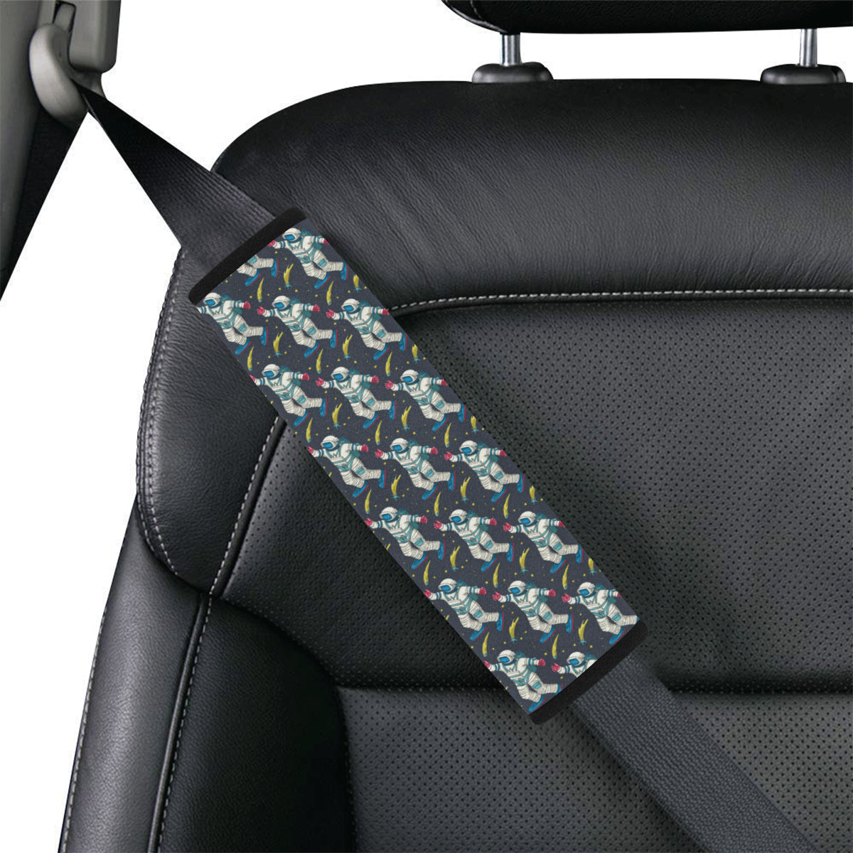Astronaut Pattern Print Design 04 Car Seat Belt Cover