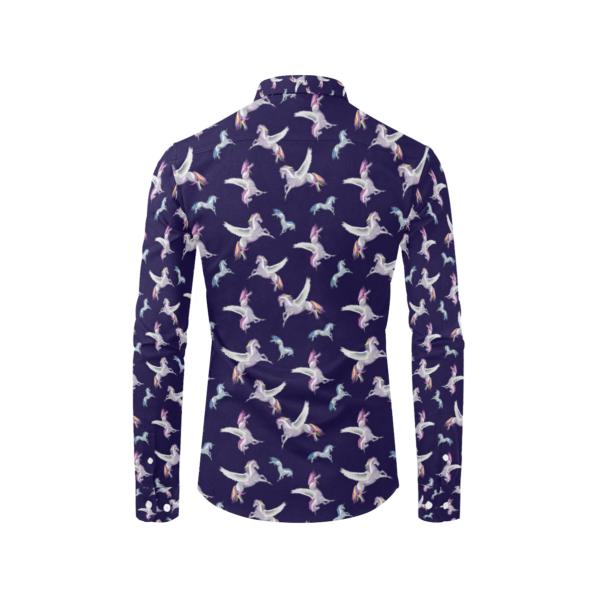 Pegasus Pattern Print Design 02 Men's Long Sleeve Shirt
