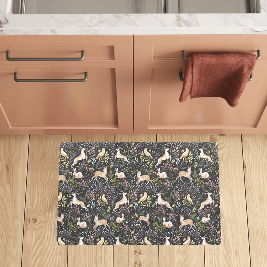 Deer Floral Jungle Kitchen Mat