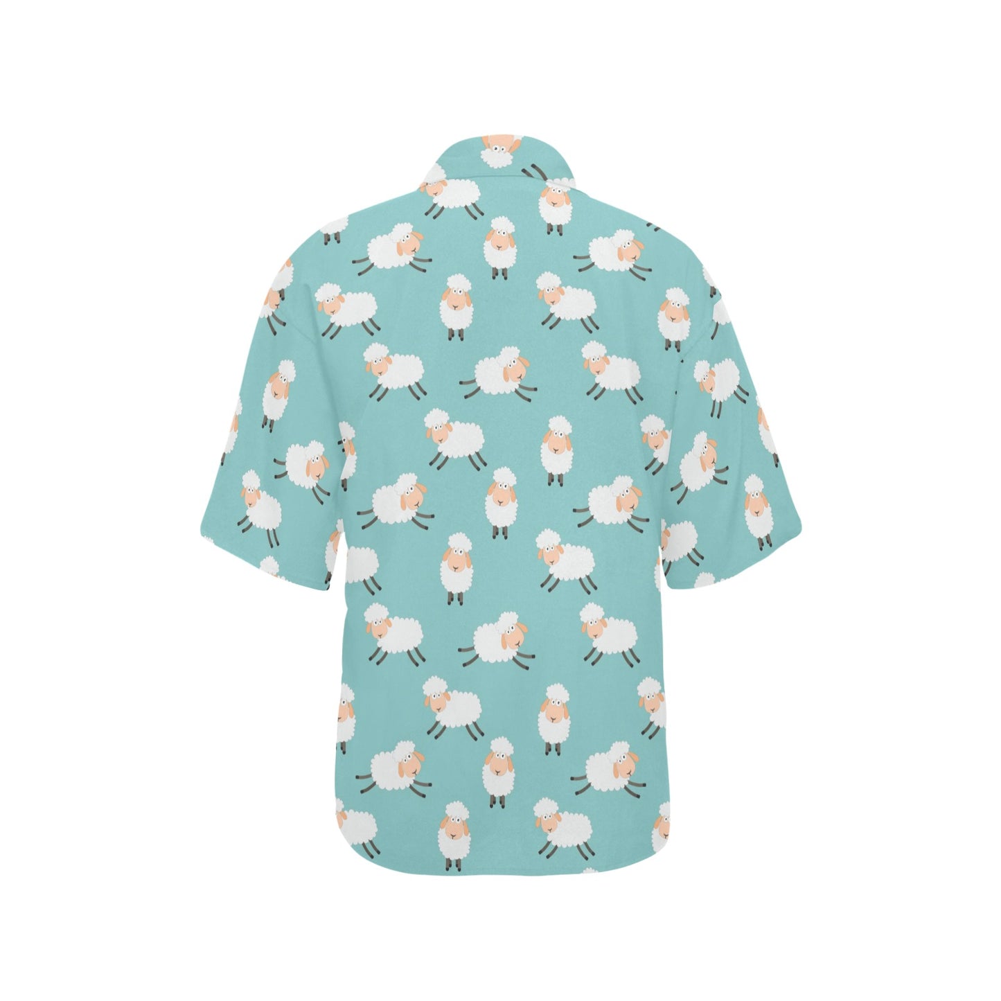 Sheep Print Design LKS406 Women's Hawaiian Shirt