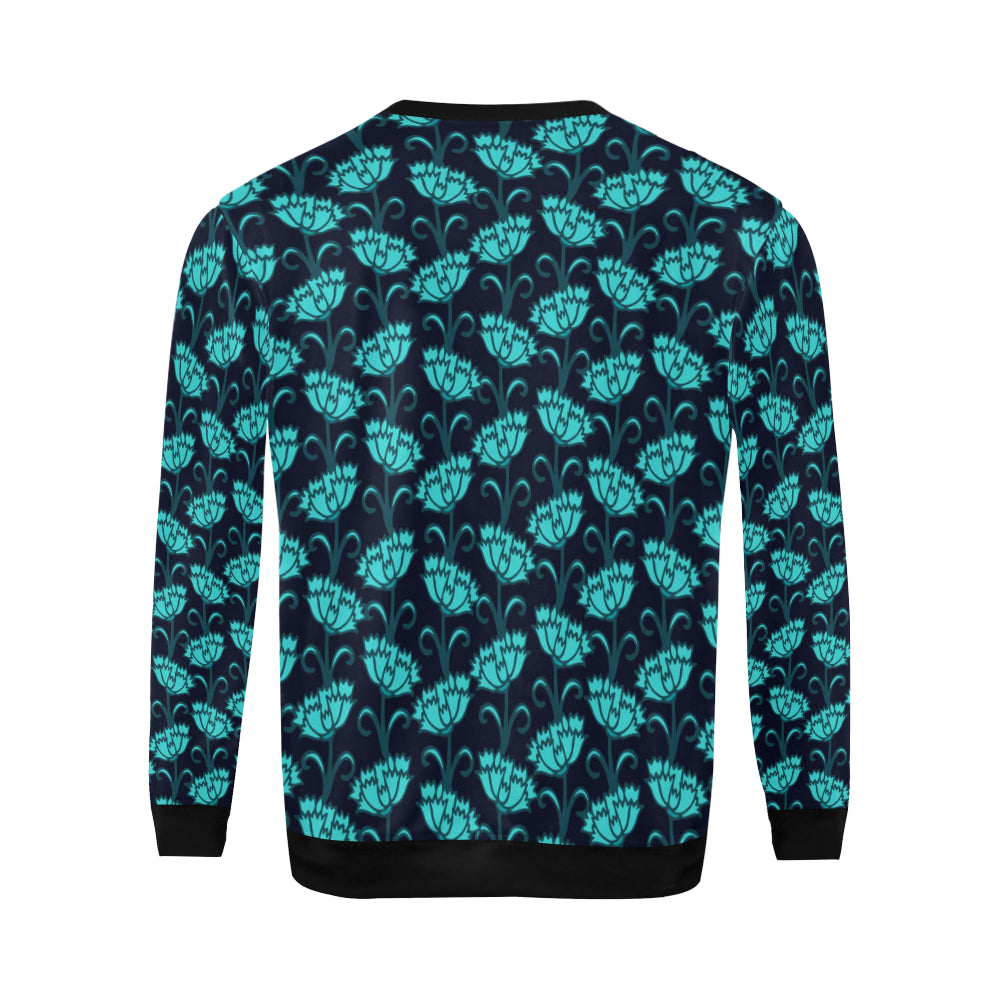 Carnations Pattern Print Design CN06 Men Long Sleeve Sweatshirt