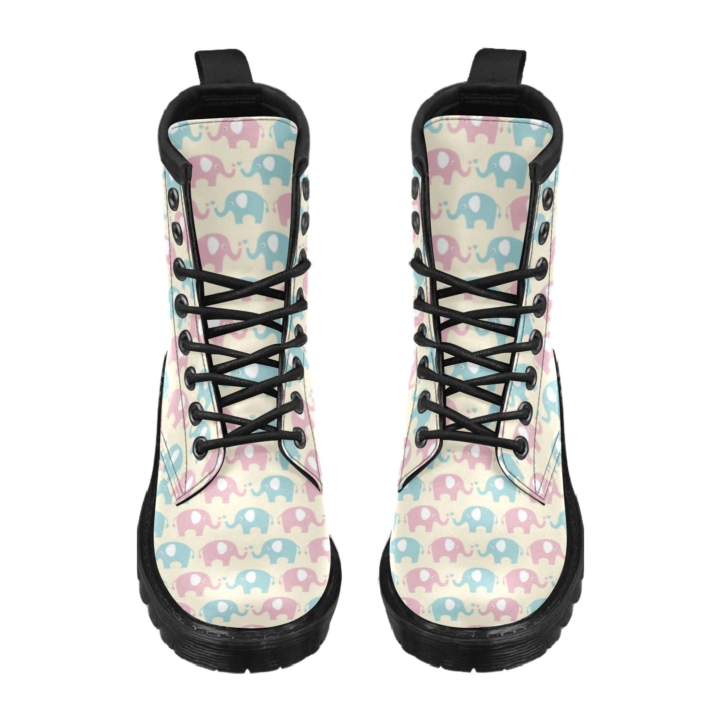 Elephant Baby Pastel Print Pattern Women's Boots