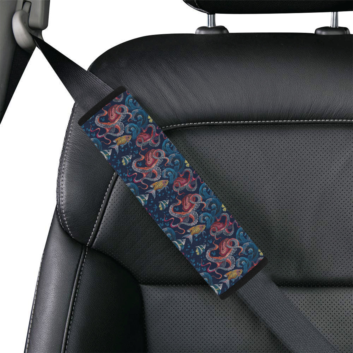 Octopus Deep Sea Print Themed Car Seat Belt Cover