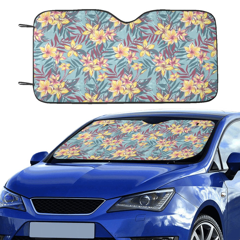Summer Floral Print Design LKS304 Car front Windshield Sun Shade