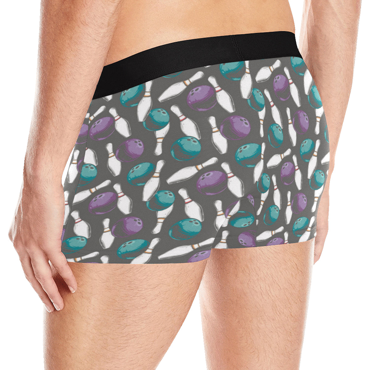 Bowling Pattern Print Design 03 Men's Boxer Briefs