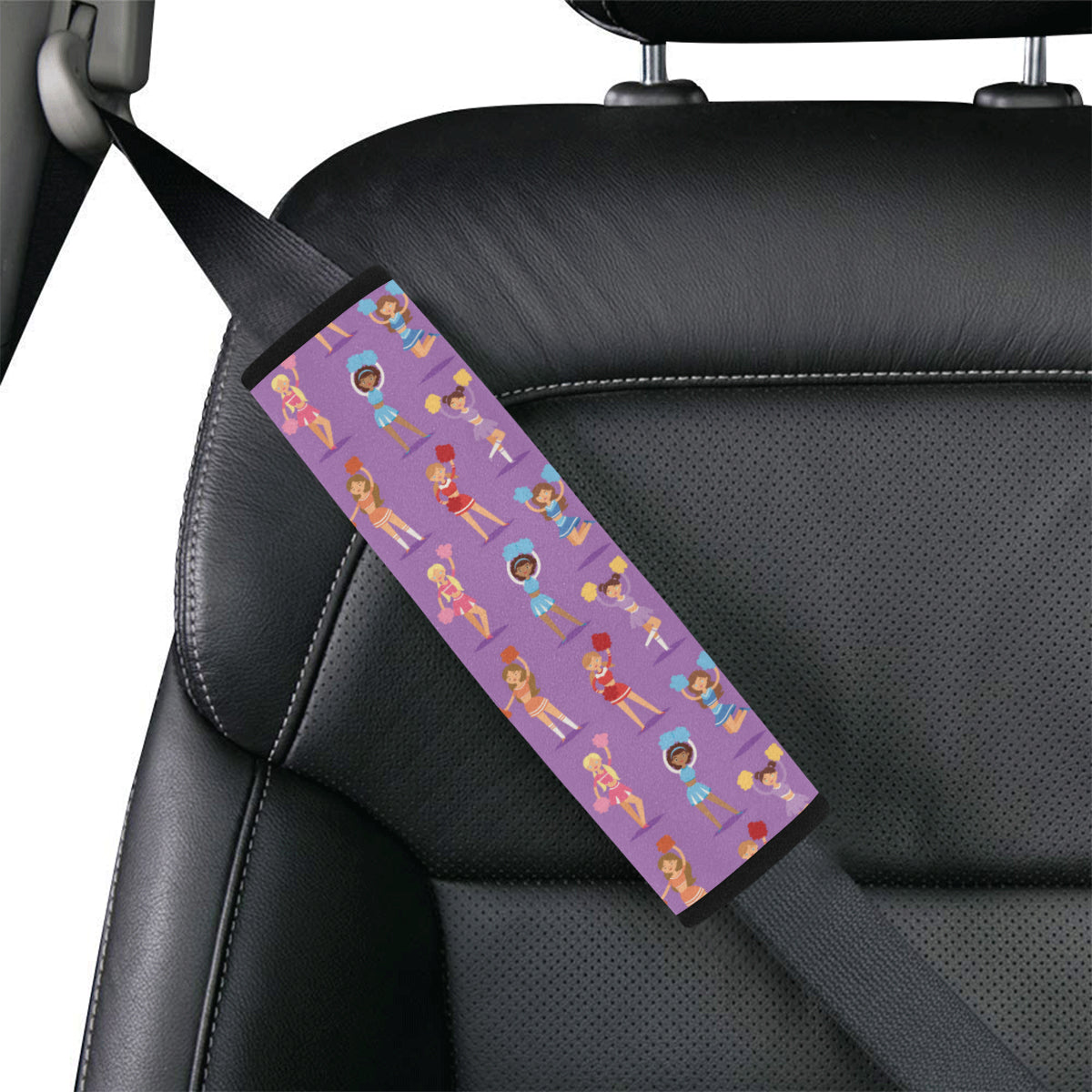 Cheerleader Pattern Print Design 02 Car Seat Belt Cover