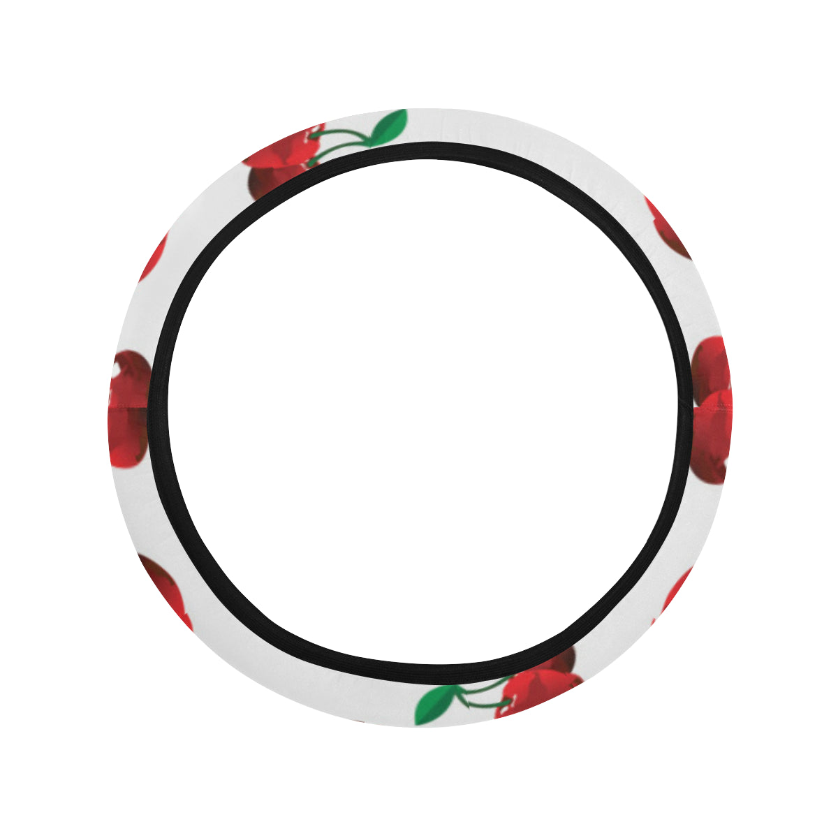 Cherry Pattern Print Design 01 Steering Wheel Cover with Elastic Edge