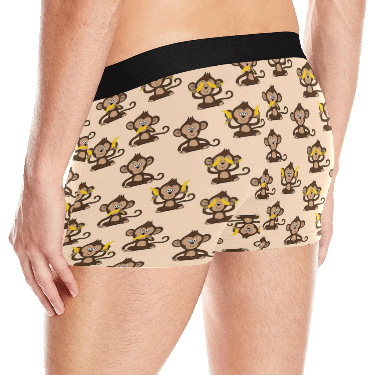 Monkey Pattern Print Design 03 Men's Boxer Briefs