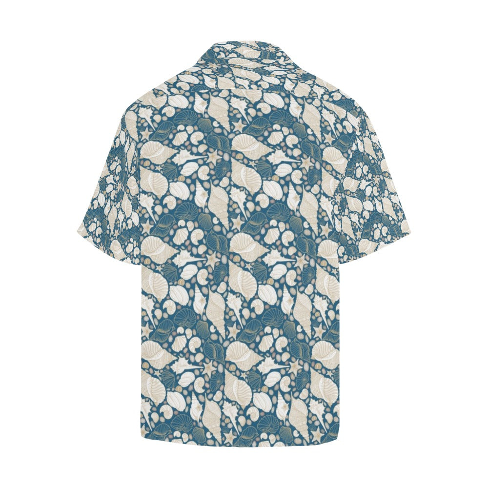 Seashell Print Design LKS308 Men's Hawaiian Shirt