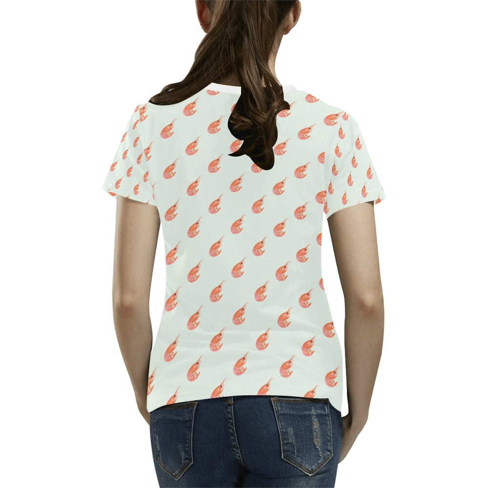 Shrimp Print Design LKS304 Women's T-shirt