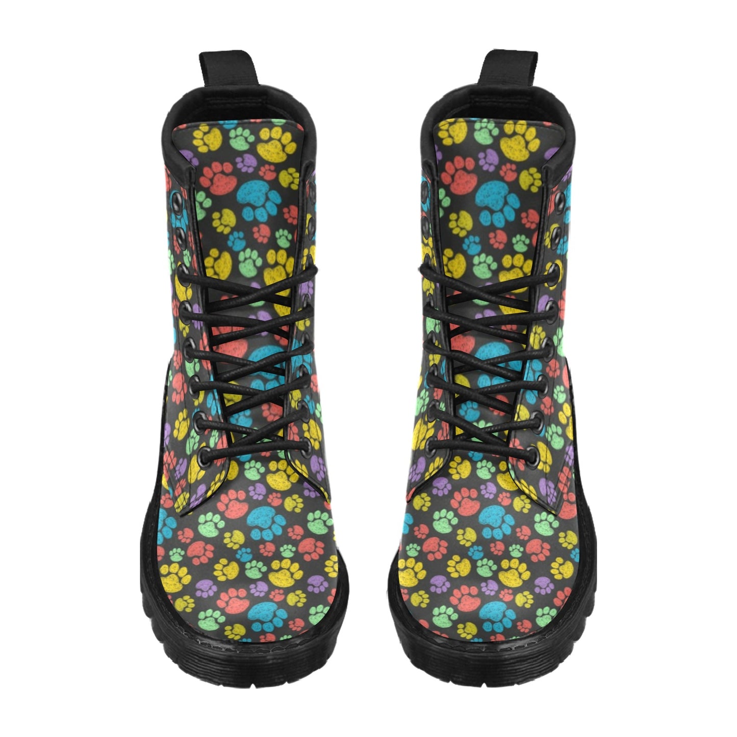 Paw Colorful Print Women's Boots