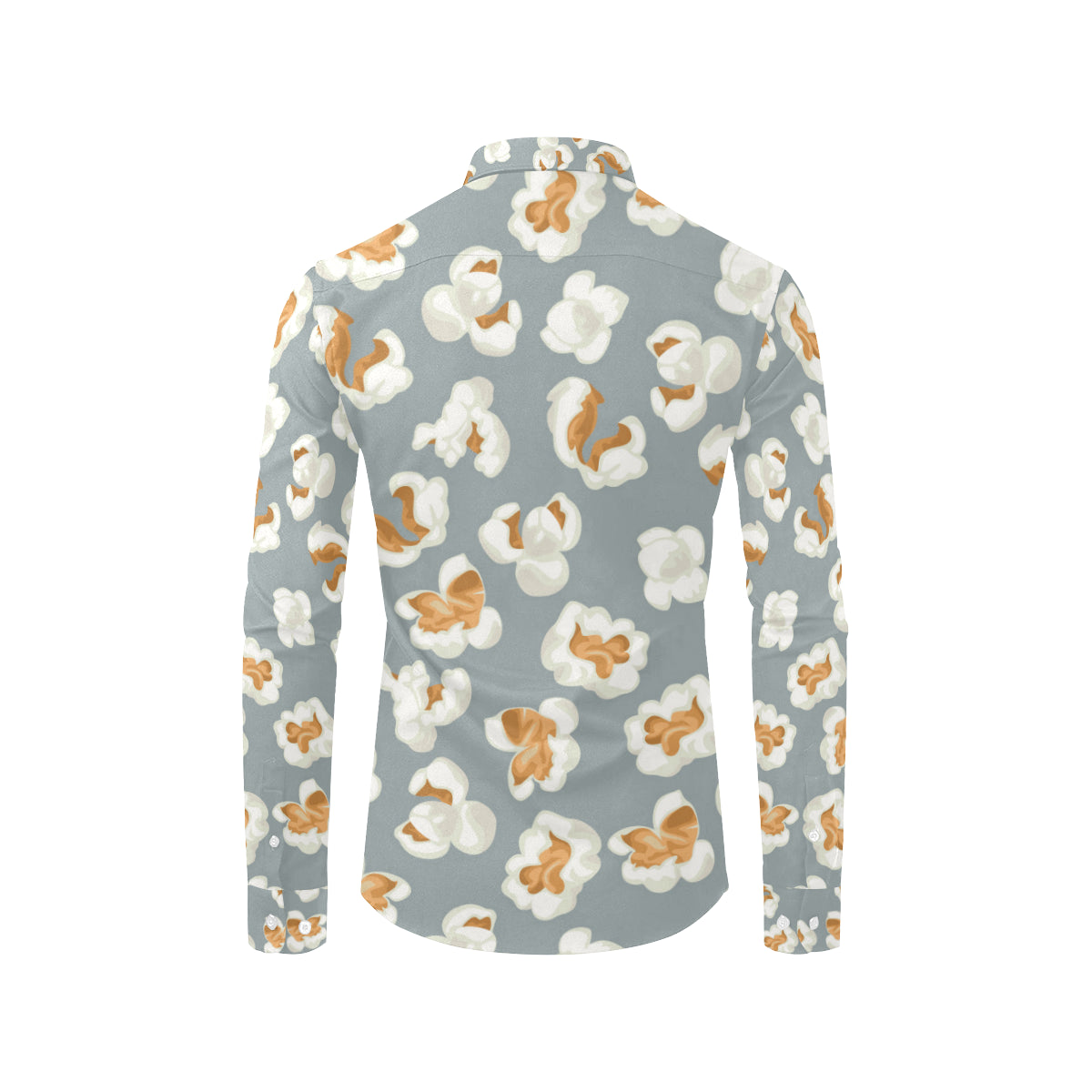 Popcorn Pattern Print Design A05 Men's Long Sleeve Shirt