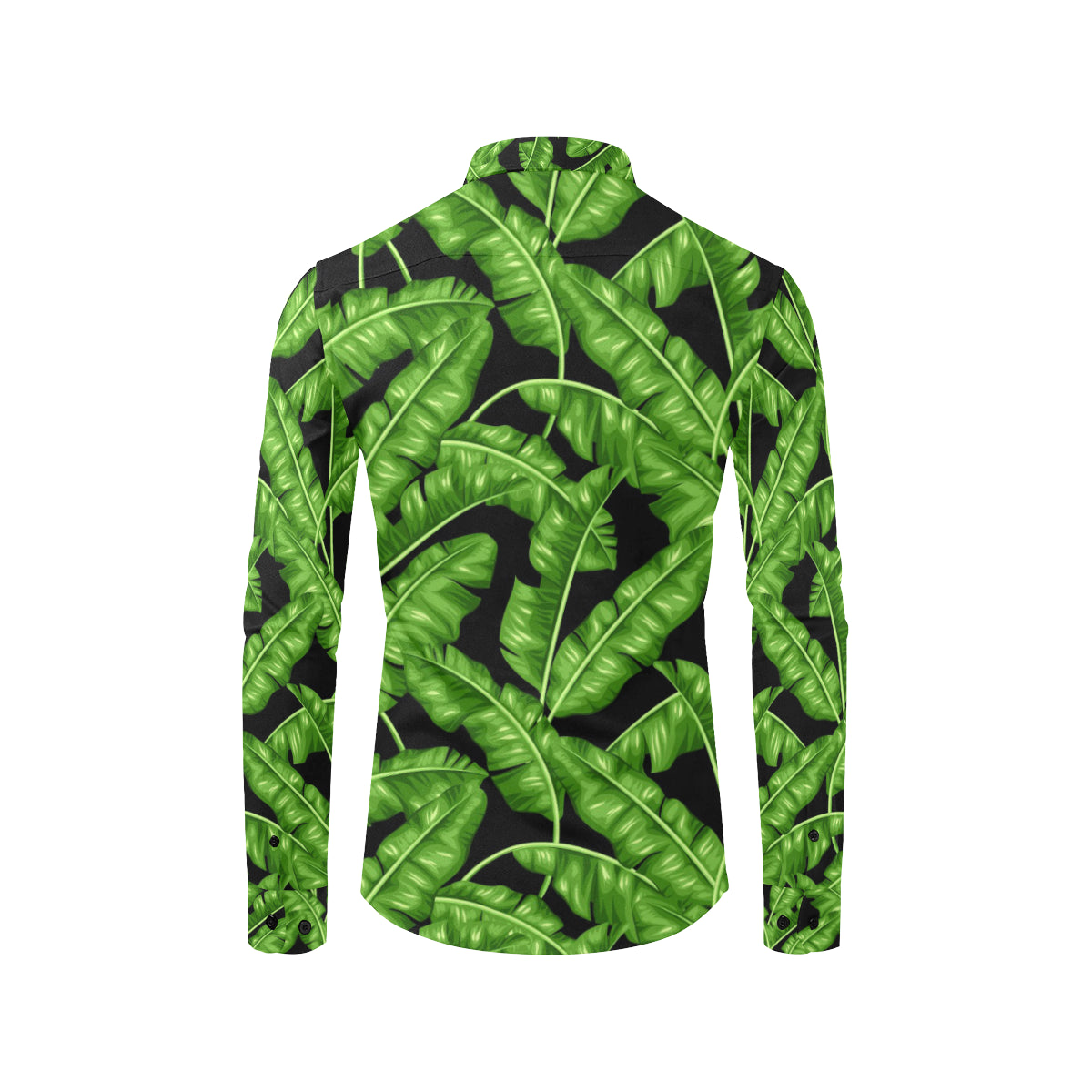 Banana Leaf Pattern Print Design BL01 Men's Long Sleeve Shirt