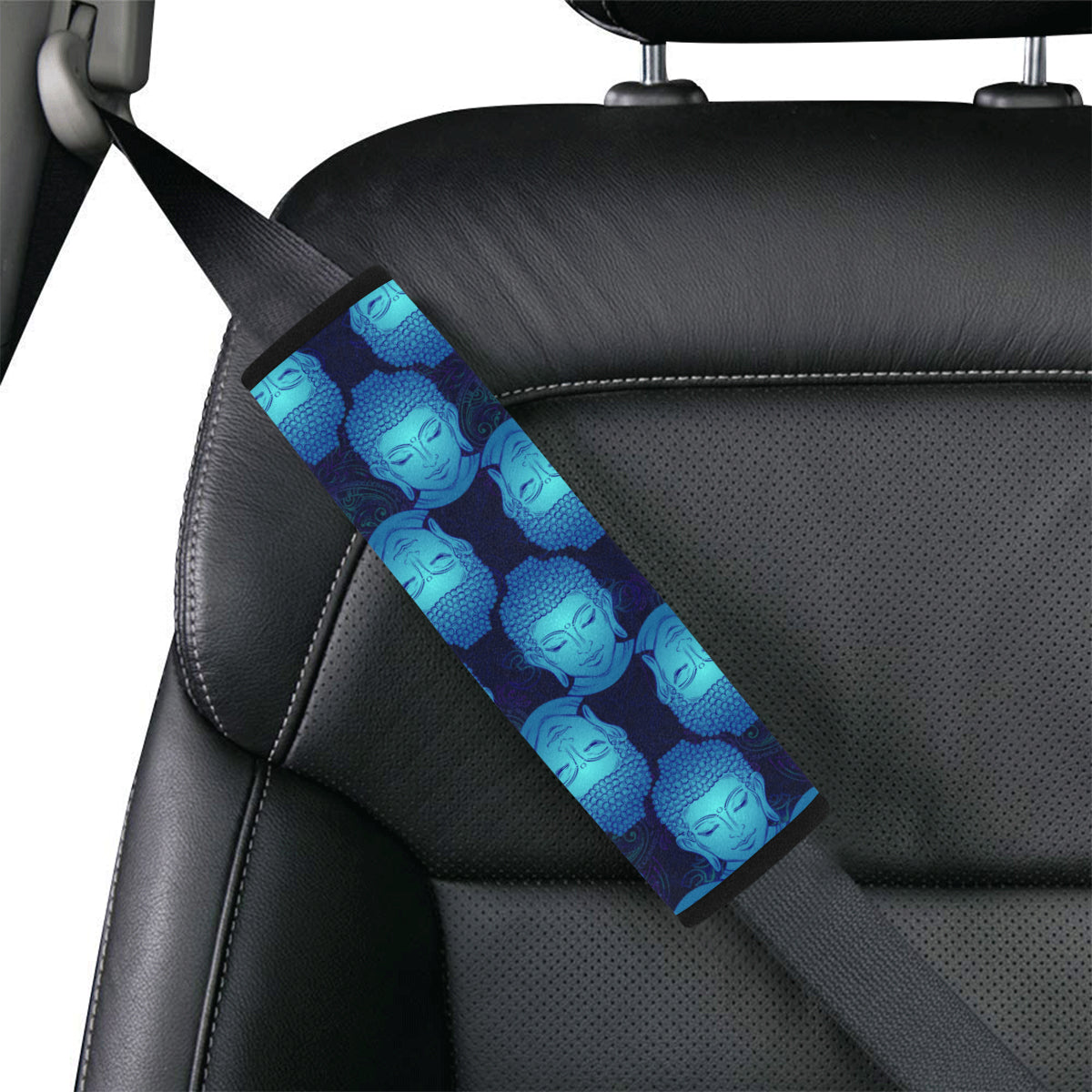 Buddha Head Mandala Car Seat Belt Cover