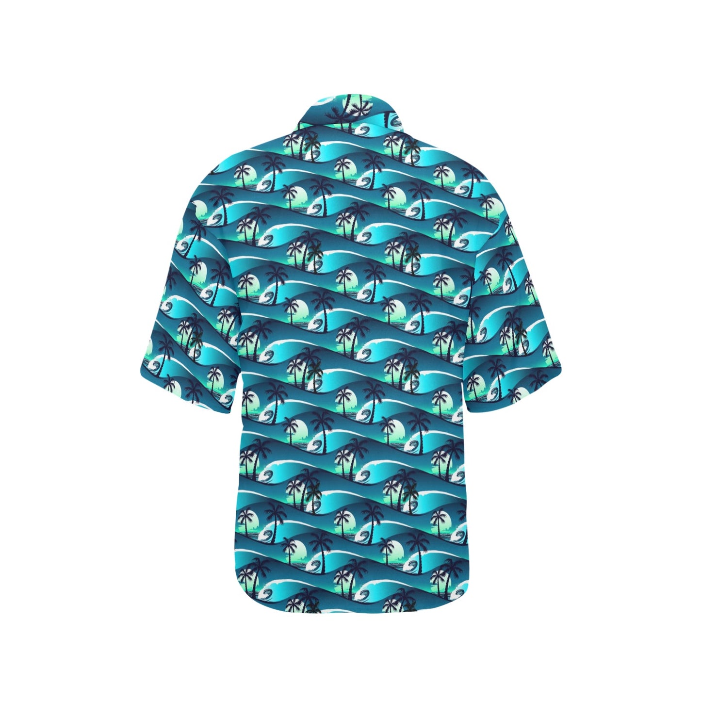 Beach Wave Design Print Women's Hawaiian Shirt