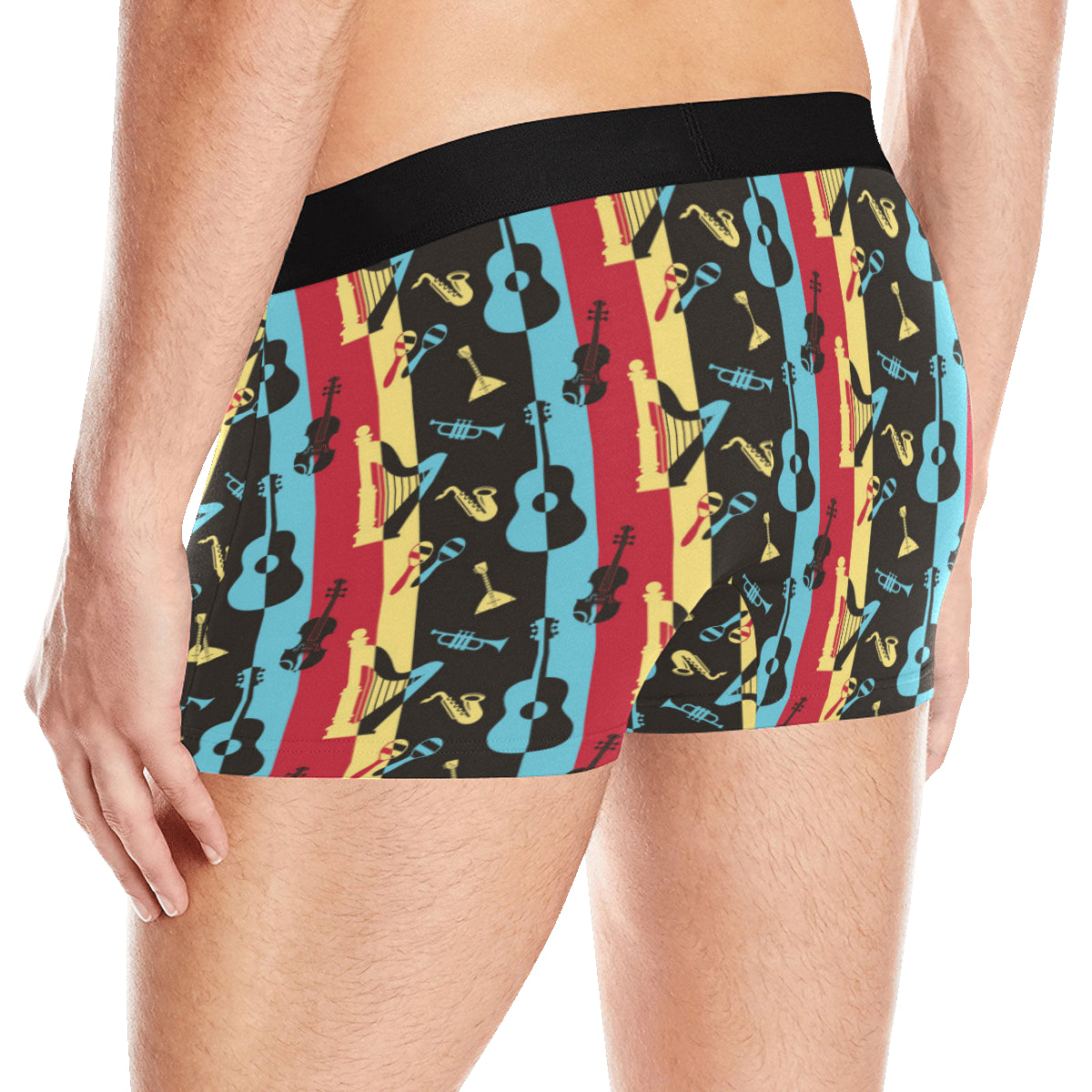 Jazz Pattern Print Design 02 Men's Boxer Briefs