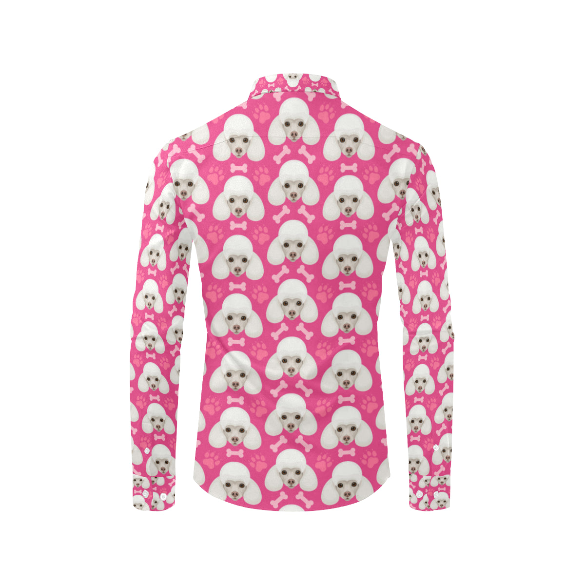 Poodle Pattern Print Design A04 Men's Long Sleeve Shirt