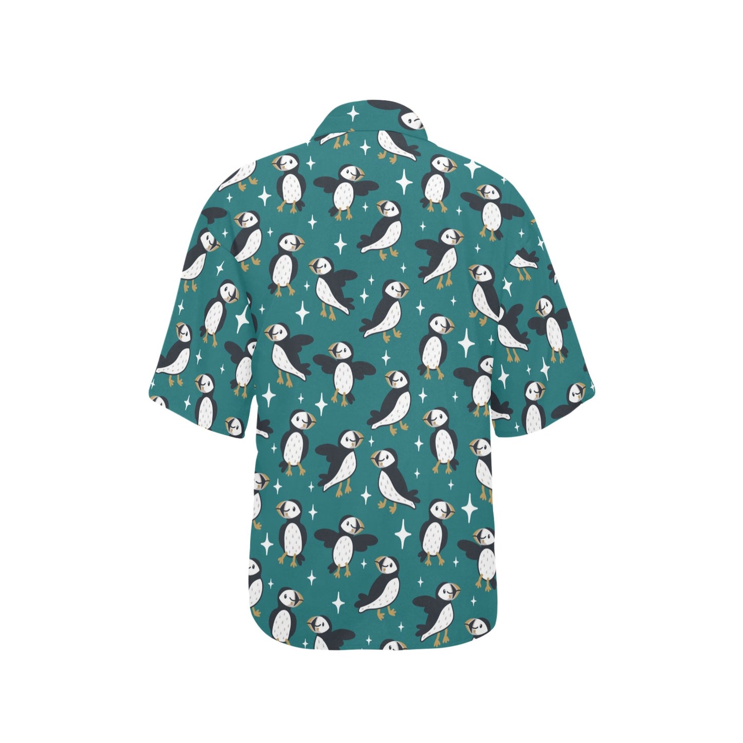 Puffin Pattern Print Design A05 Women's Hawaiian Shirt