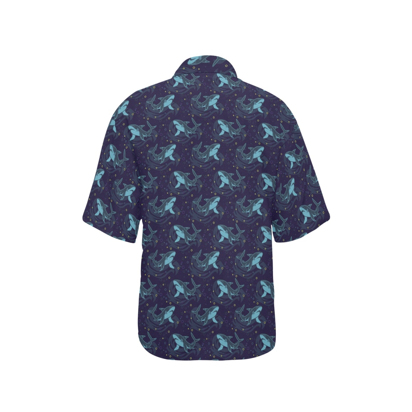 Shark Print Design LKS306 Women's Hawaiian Shirt