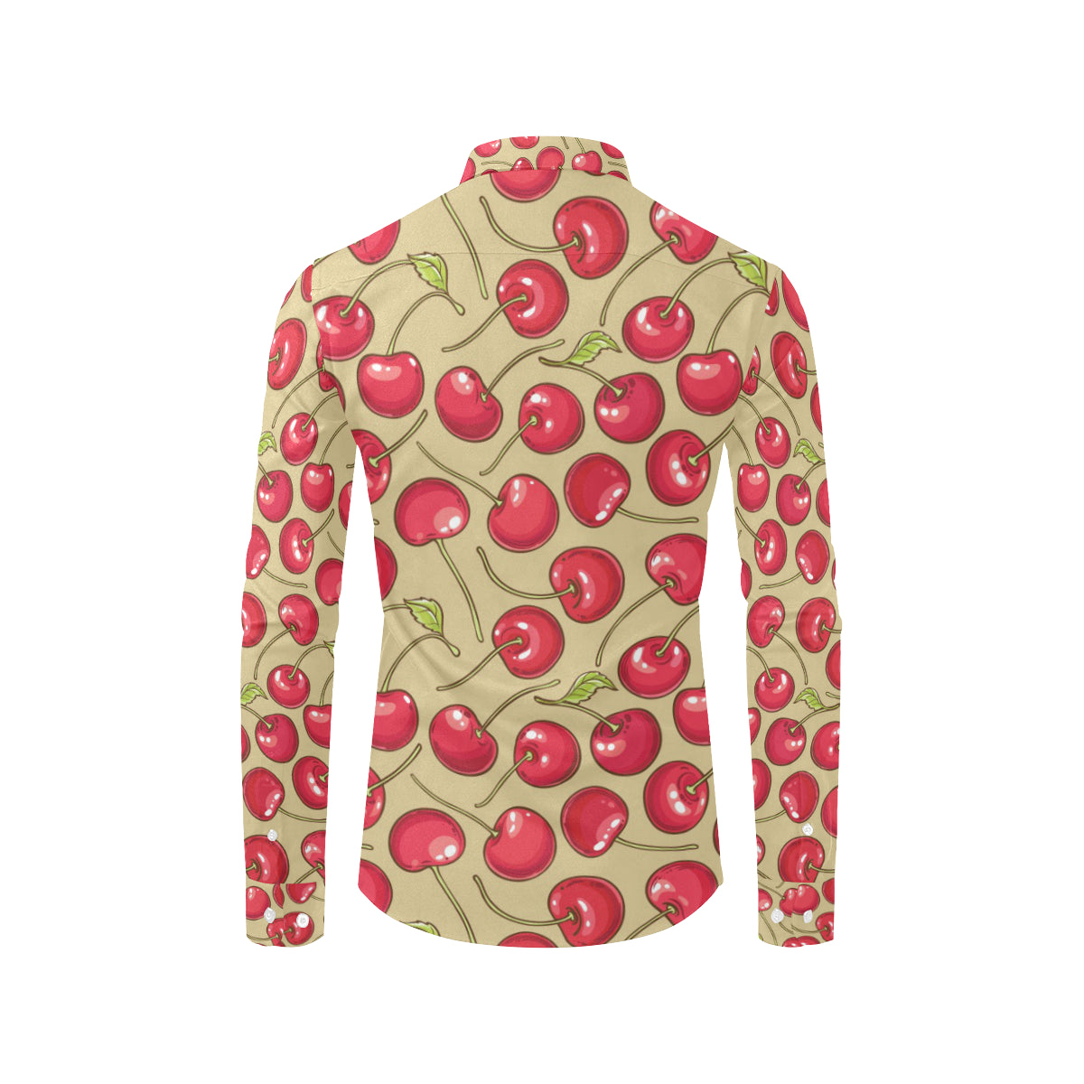 Cherry Pattern Print Design CH05 Men's Long Sleeve Shirt