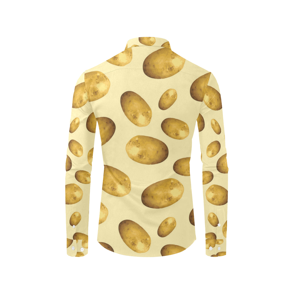 Potato Pattern Print Design A01 Men's Long Sleeve Shirt