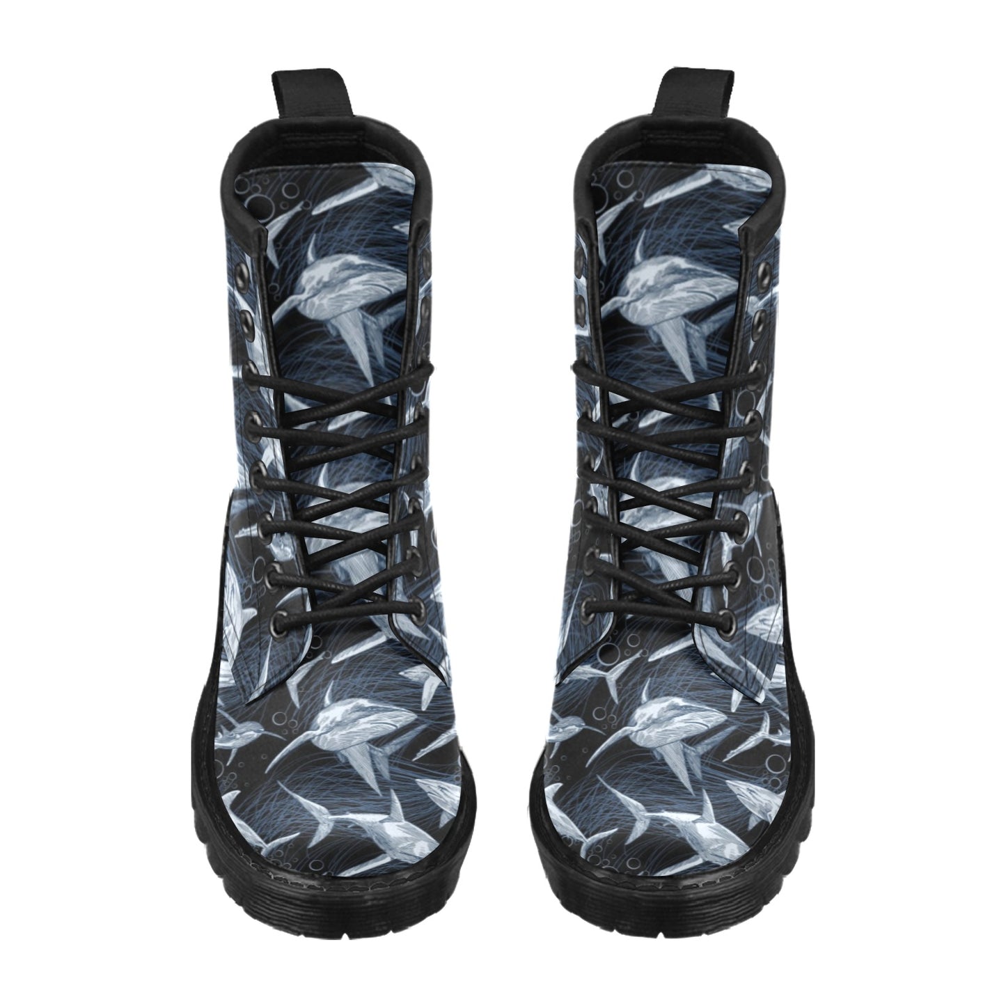 Shark Print Pattern Women's Boots