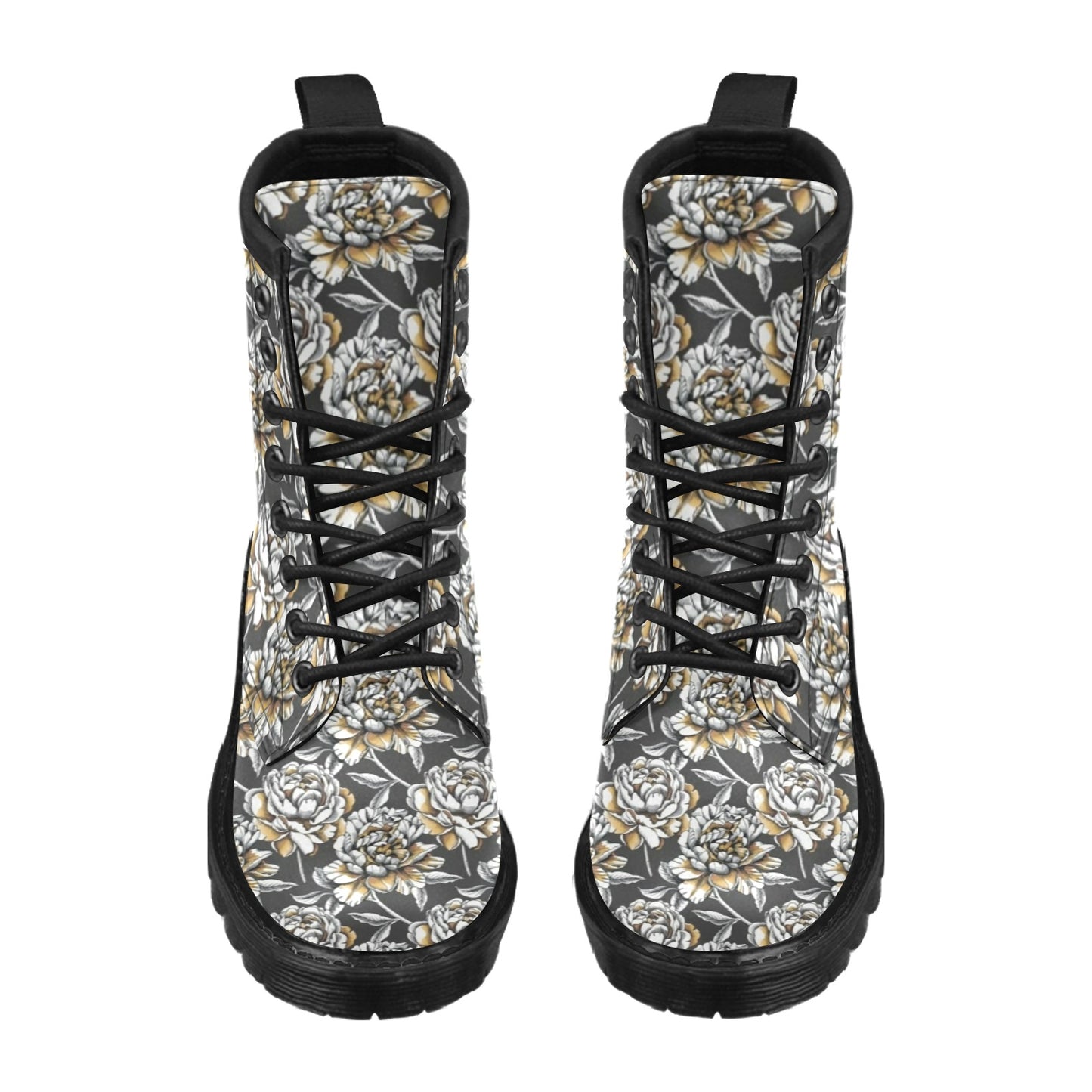 Peony Pattern Print Design PE06 Women's Boots