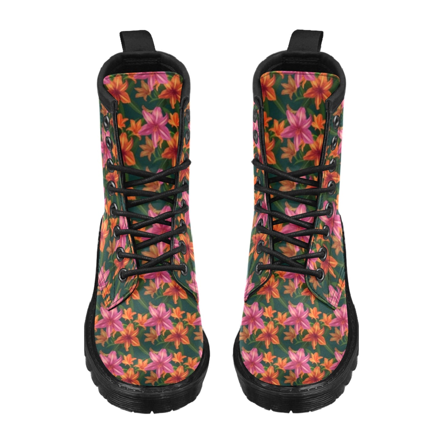 Amaryllis Pattern Print Design AL01 Women's Boots
