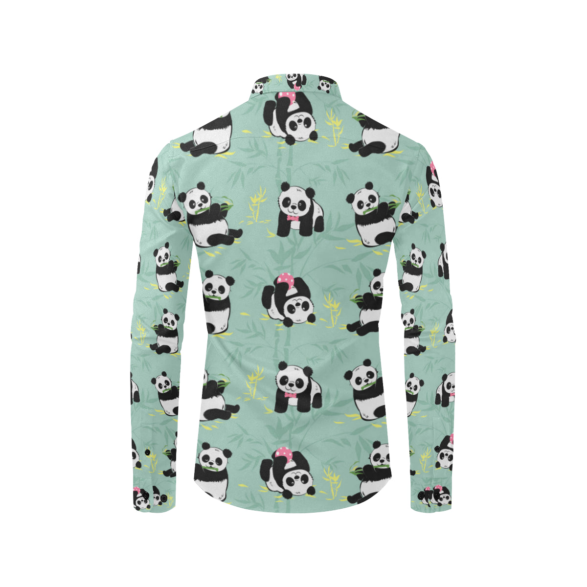 Panda Pattern Print Design A05 Men's Long Sleeve Shirt