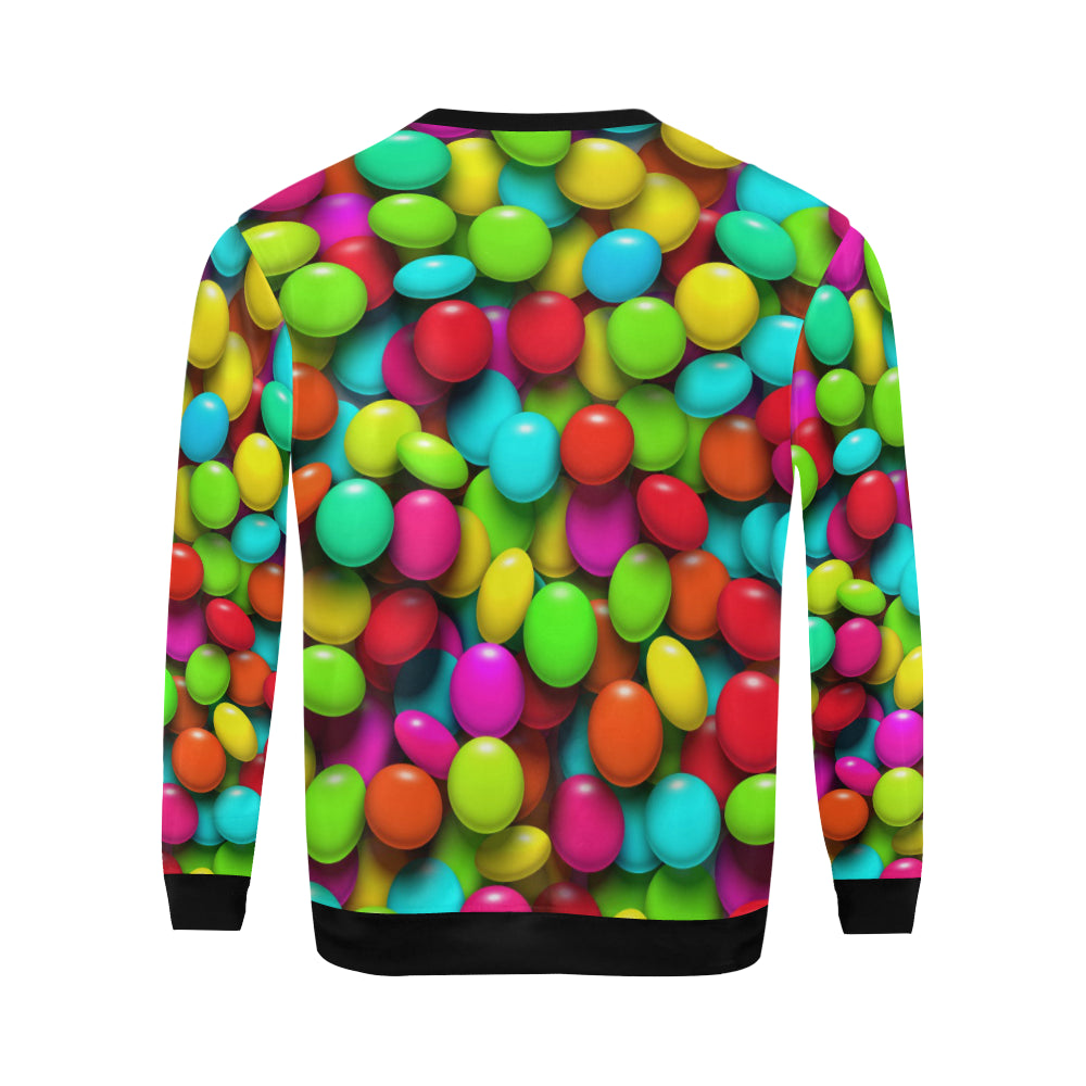 Candy Pattern Print Design CA03 Men Long Sleeve Sweatshirt