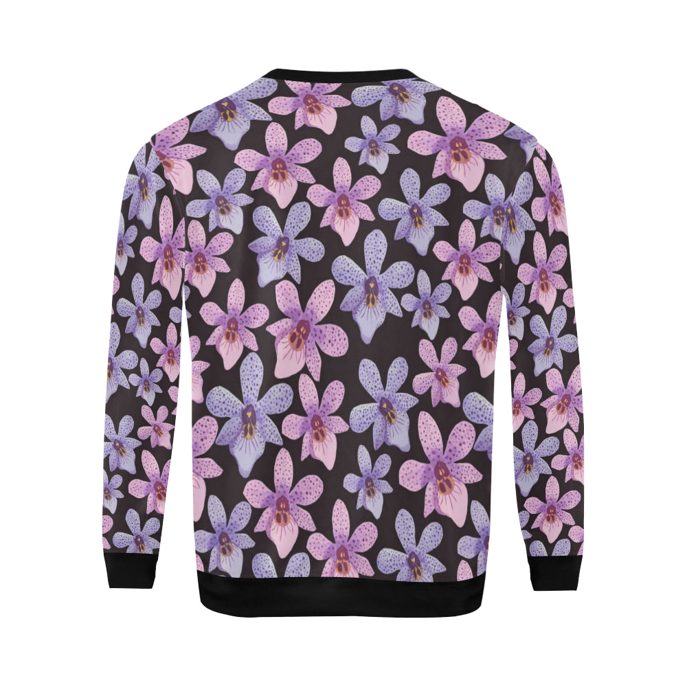 Orchid Pattern Print Design OR08 Men Long Sleeve Sweatshirt