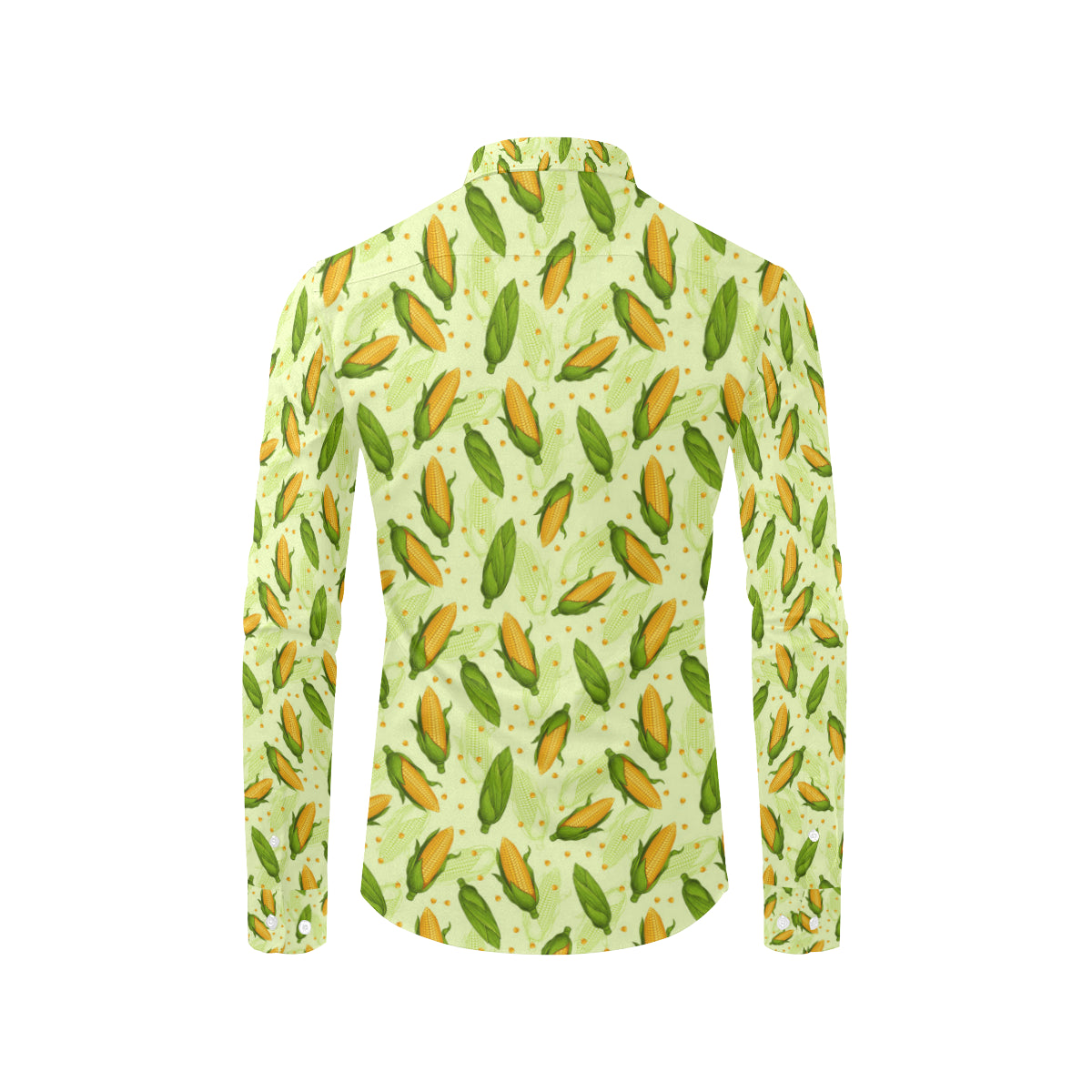 Agricultural Fresh Corn cob Print Pattern Men's Long Sleeve Shirt