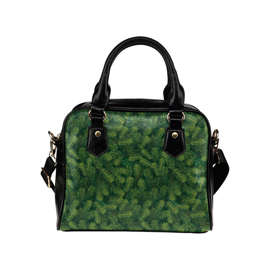 Christmas Tree Pattern Print Design 02 Shoulder Handbag