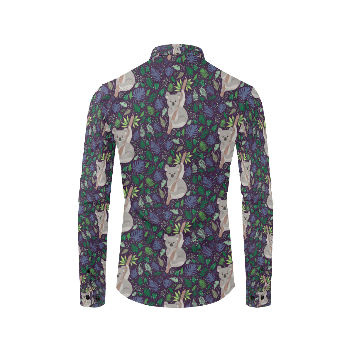 Koala Pattern Print Design 06 Men's Long Sleeve Shirt