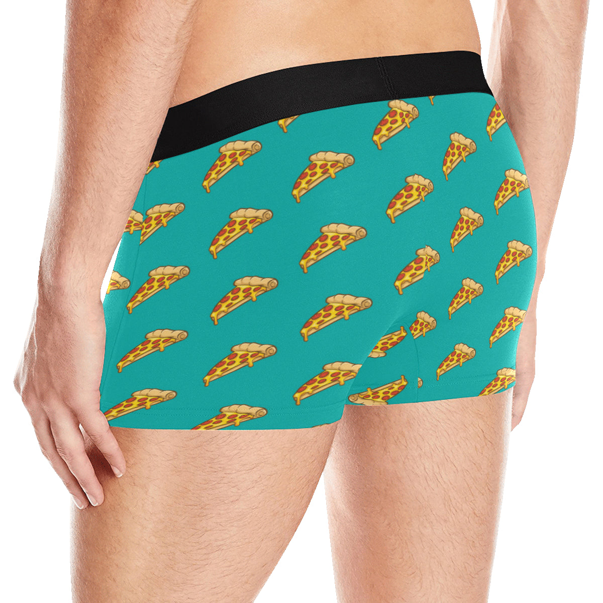 Pizza Pattern Print Design A03 Men's Boxer Briefs