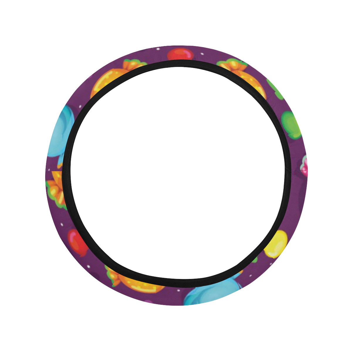 Candy Pattern Print Design CA05 Steering Wheel Cover with Elastic Edge