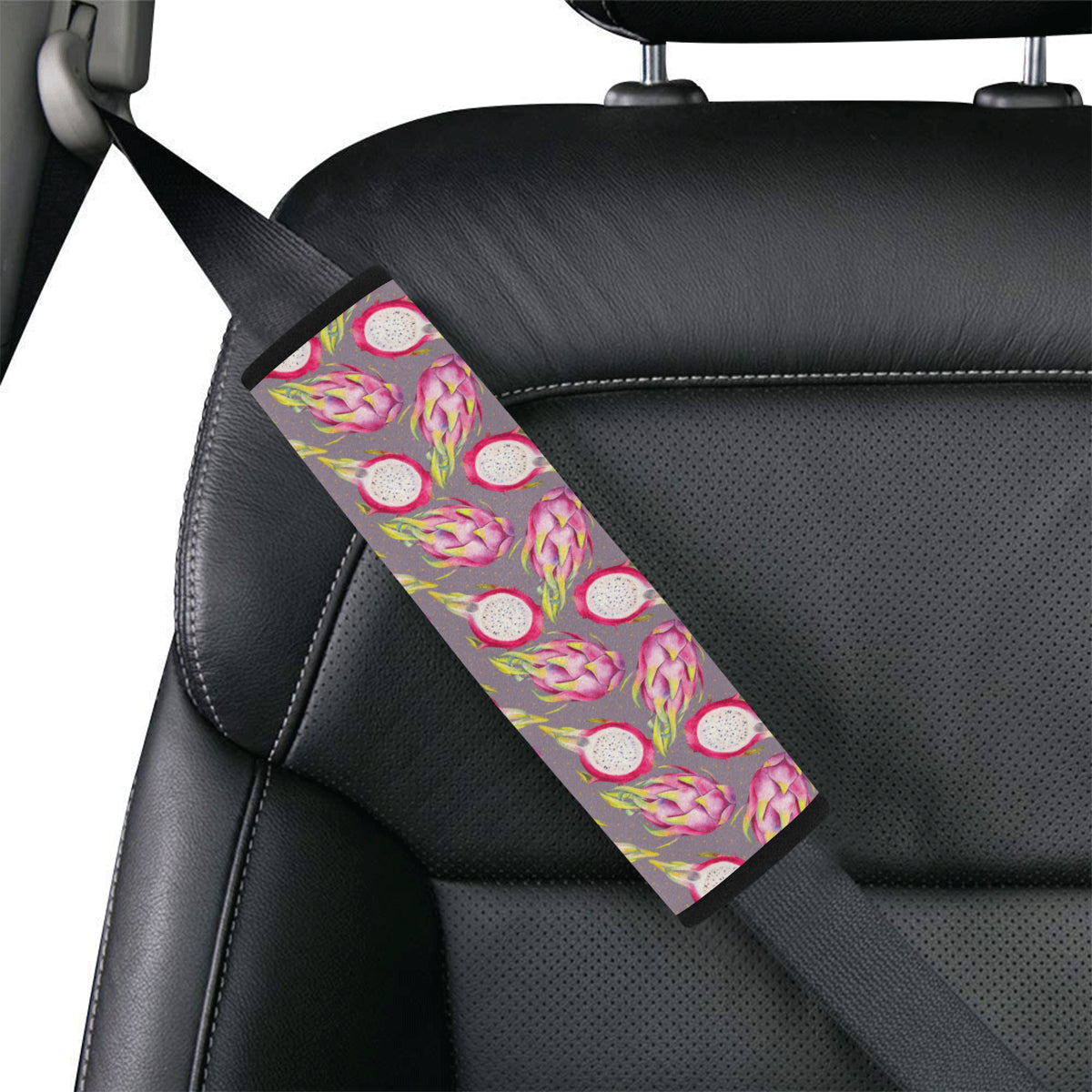 Dragonfruit Pattern Print Design DF03 Car Seat Belt Cover