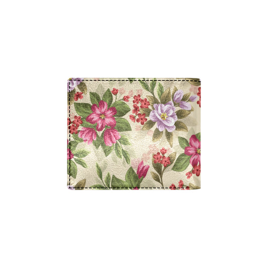 Summer Floral Pattern Print Design SF08 Men's ID Card Wallet