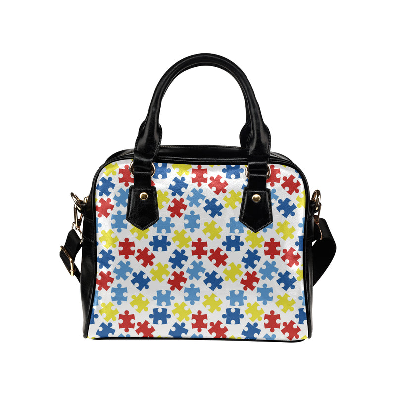 Autism Awareness Pattern Print Design 04 Shoulder Handbag