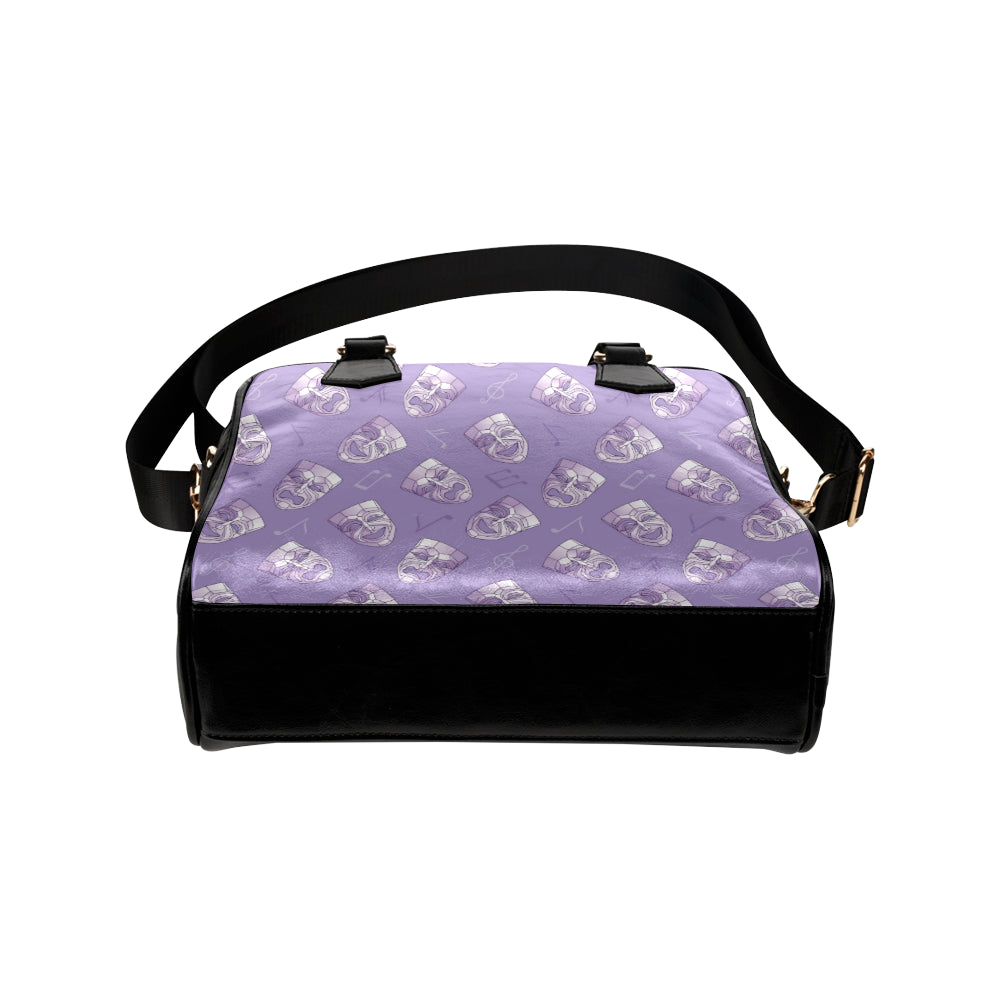 Acting Mask Pattern Print Design 05 Shoulder Handbag