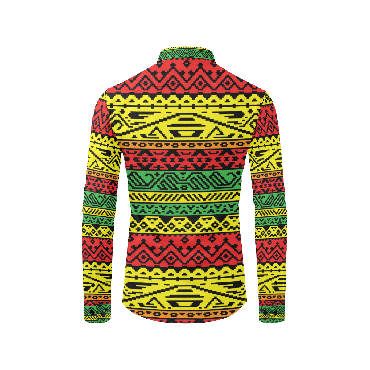 Rastafarian Pattern Print Design A02 Men's Long Sleeve Shirt