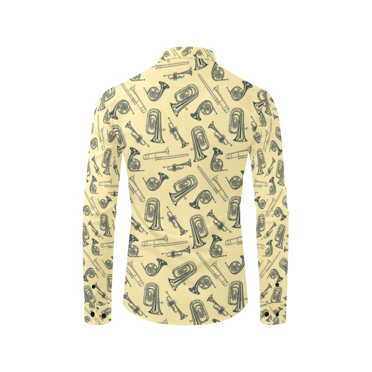 Tuba Pattern Print Design 01 Men's Long Sleeve Shirt