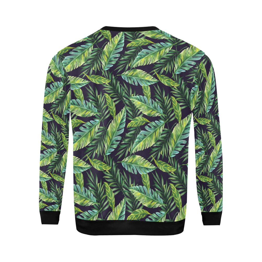 Tropical Flower Pattern Print Design TF06 Men Long Sleeve Sweatshirt