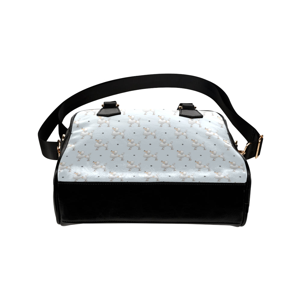 Poodle Pattern Print Design A05 Shoulder Handbag
