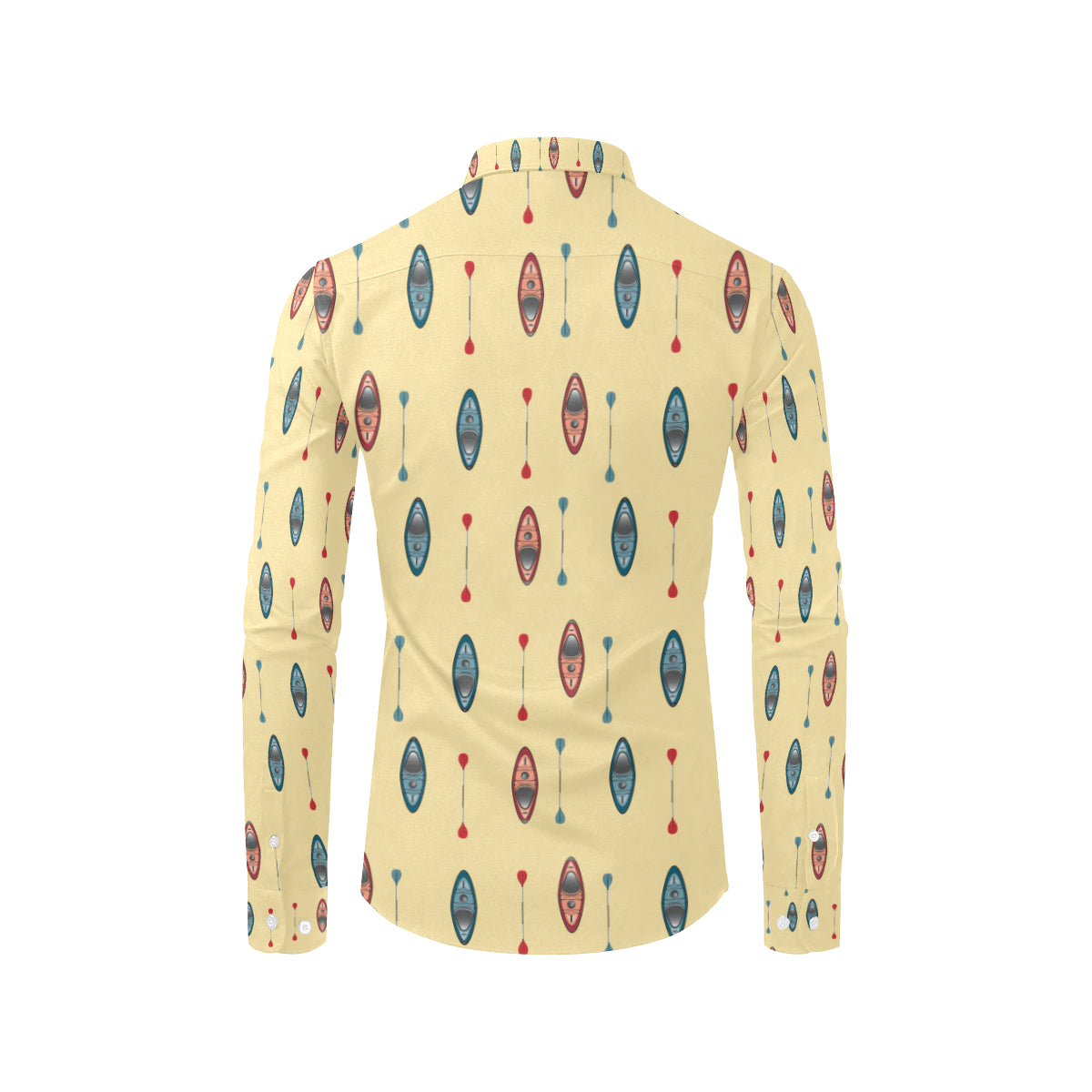 Kayak Pattern Print Design 02 Men's Long Sleeve Shirt
