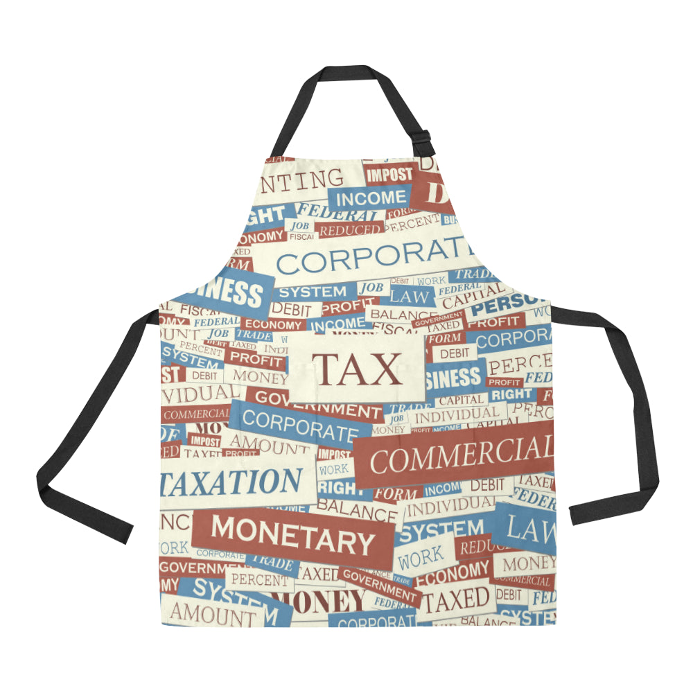 Accounting Financial Pattern Print Design 01 Apron with Pocket