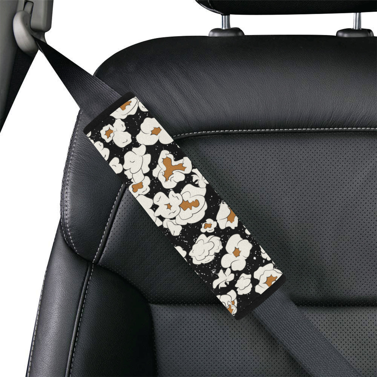 Popcorn Pattern Print Design A02 Car Seat Belt Cover