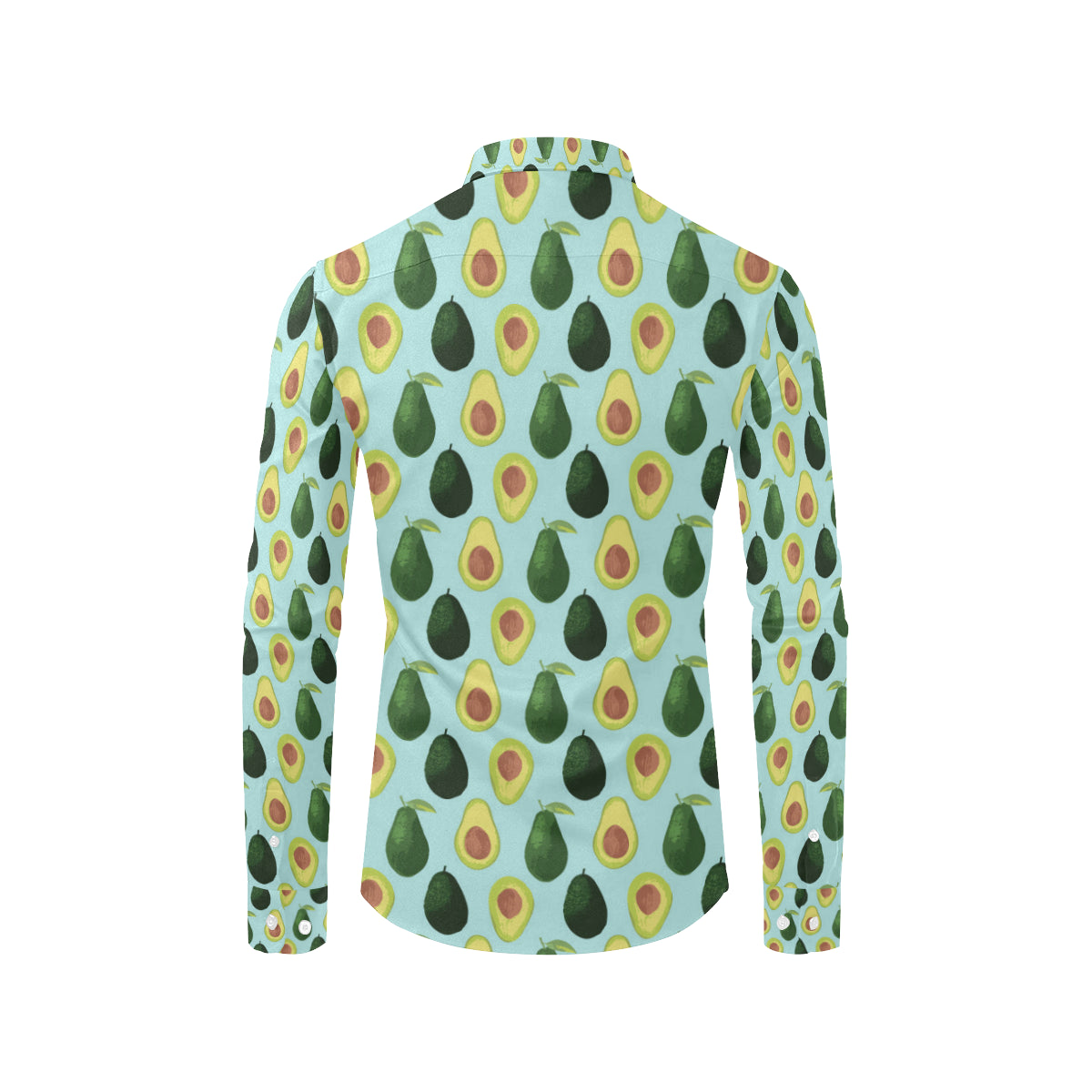 Avocado Pattern Print Design 04 Men's Long Sleeve Shirt