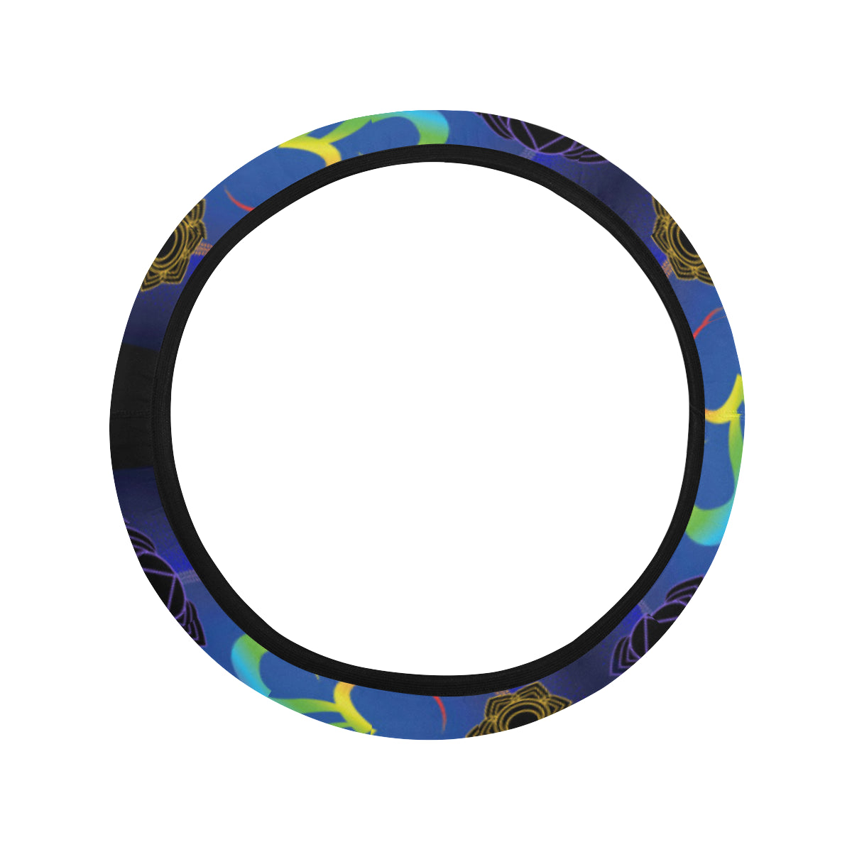Chakra Zen Yoga OM Steering Wheel Cover with Elastic Edge