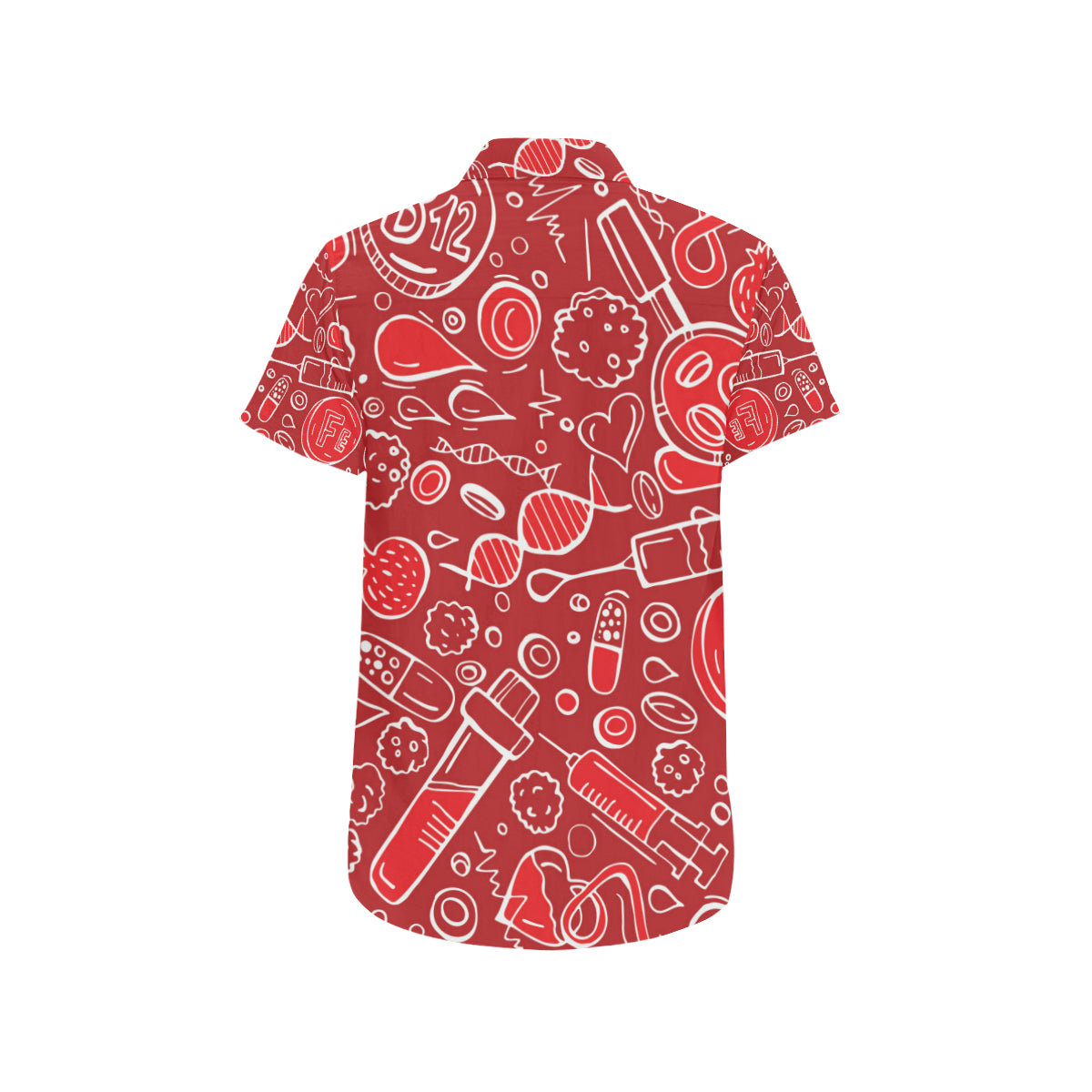 Phlebotomist Pattern Print Design A02 Men's Short Sleeve Button Up Shirt